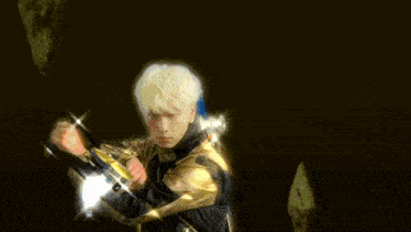 a glowing object is surrounded by a lightning bolt
