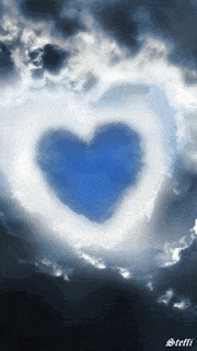 a heart shaped cloud in the sky with the name steffi at the bottom