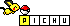 a pixel art of a pikachu flying next to a pokemon ball