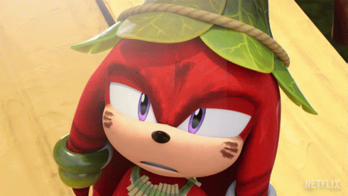 Surprised Knuckles The Echidna GIF - Surprised Knuckles The Echidna Sonic Prime GIFs