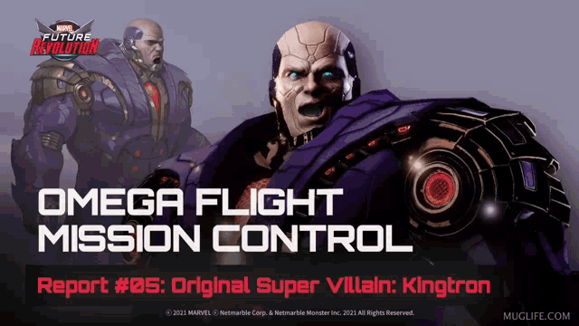 omega flight mission control report # 05 original super villain : kingtron