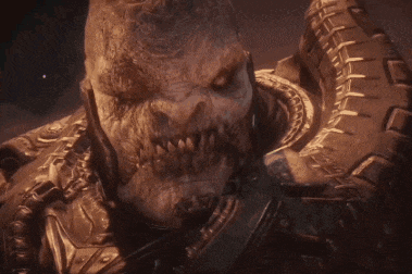 a close up of a video game character with a skull face