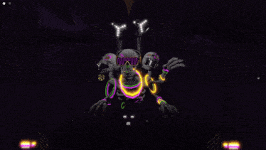 a skeleton is wearing headphones and glow in the dark bracelets with the word boom boom written on them