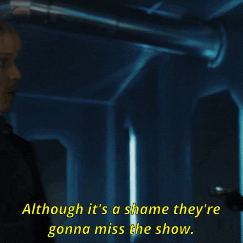 a man with a mullet says " although it 's a shame they 're gonna miss the show