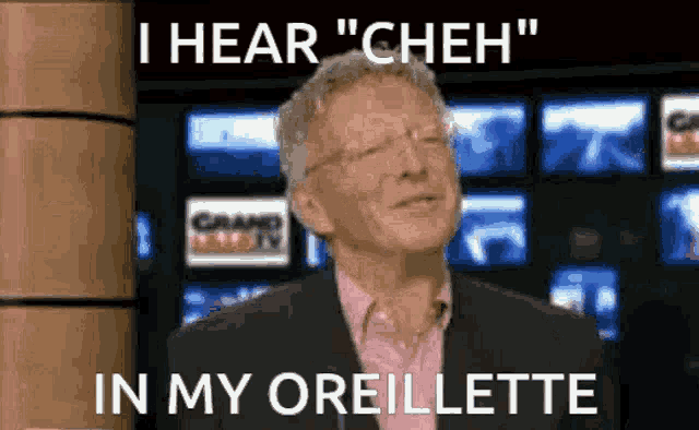 a man in a suit says i hear " cheh " in my oreillette