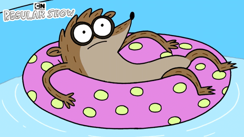 Chilling By The Pool Rigby GIF - Chilling By The Pool Rigby Regular Show GIFs
