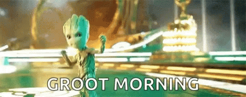 Baby Groot Good Morning GIF