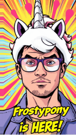 a cartoon of a man wearing a unicorn hat