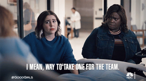 I Mean Way To Take One For The Team Mae Whitman GIF - I Mean Way To Take One For The Team Mae Whitman Annie Marks GIFs