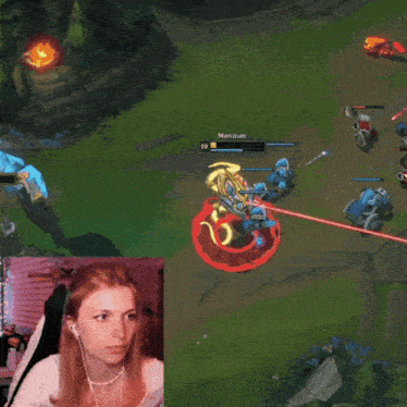 a woman is playing a video game with the number 30254 on the screen