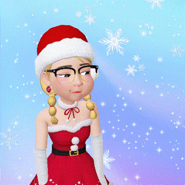 a girl in a santa hat and dress is holding a heart