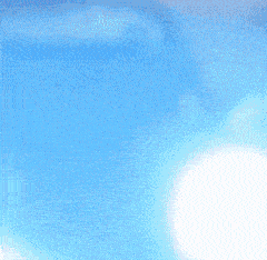 a blue background with a white circle in the middle of it