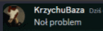 a blurred image of a person 's face with the words " krzychubaza dzis " below it
