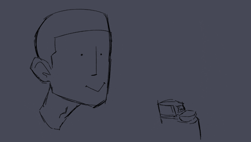 a drawing of a man 's face and a drawing of a woman 's head
