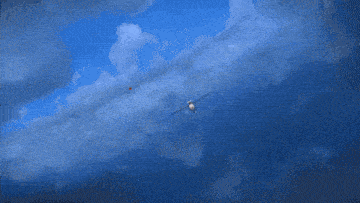 a bald eagle flies through a blue sky