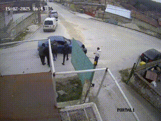 a video of people walking down a street with portal 1 written on the bottom right corner