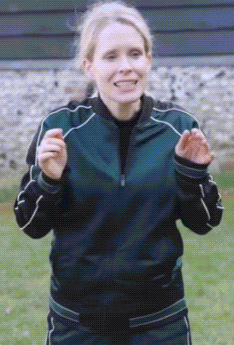 Lucy Beaumont Taskmaster GIF - Lucy Beaumont Taskmaster Hands Up GIFs
