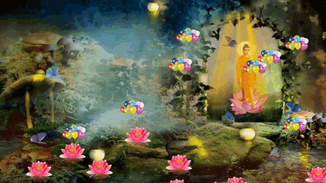 Lord Buddha Nature GIF - Lord Buddha Nature Fireworks GIFs