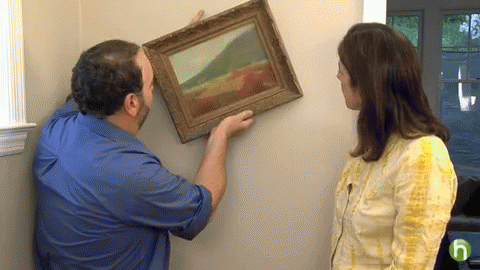 How To Hang A Picture GIF - Diy Decorate Decor GIFs