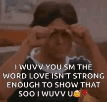 i wuvv you sm the word love isn 't strong enough to show that soo i wuvv us .