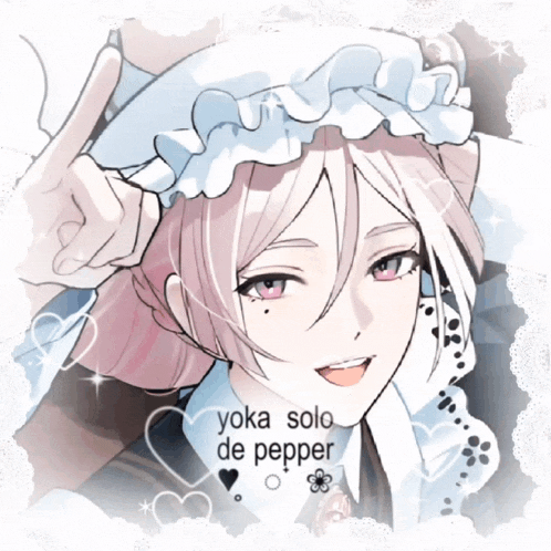 a drawing of a girl with the words yoka solo de pepper