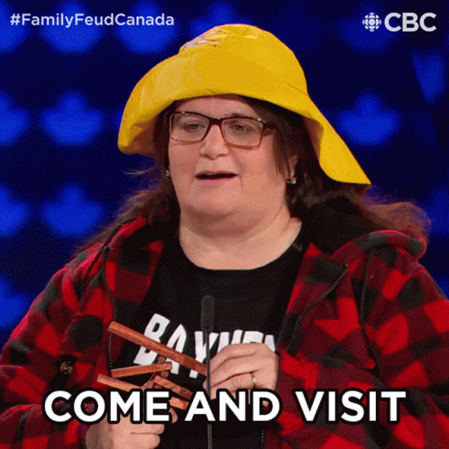 Come And Visit Family Feud Canada GIF - Come And Visit Family Feud Canada Visit Me GIFs