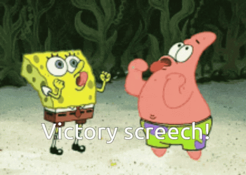 Spongebob Victory Screech GIF - Spongebob Victory Screech Patrick GIFs