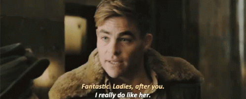 Chris Pine Ladies After You GIF - Chris Pine Ladies After You I Like Her GIFs