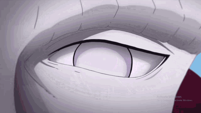 a close up of a person 's eye with the words activate windows on the bottom right