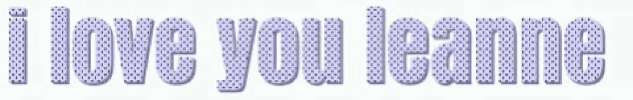 the words i love you jeanne are written in purple