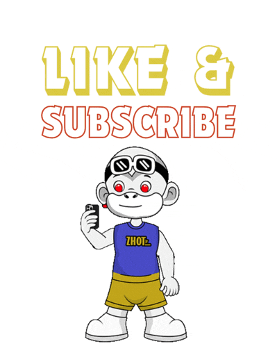 a cartoon of a monkey holding a lighter with the words like & subscribe above him