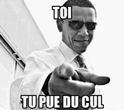 Toi Tu Pue Du Cul GIF - Cul Pue Obama GIFs
