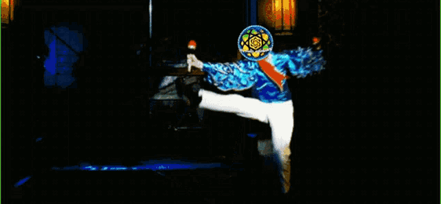 a happy sunday greeting with a person dancing