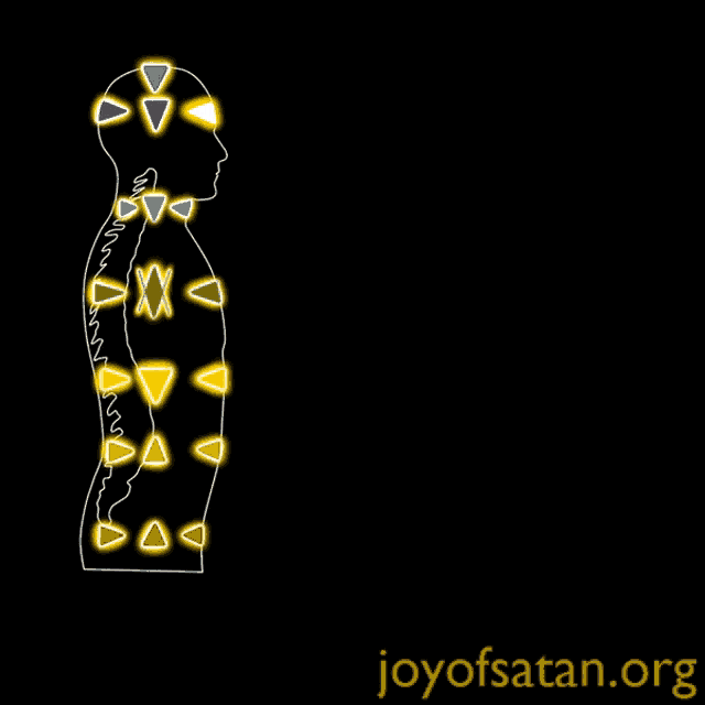 a black background with joyofsatan.org written in red