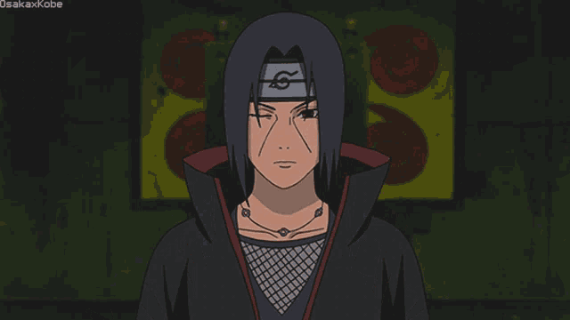 a close up of a person 's face with osakaxkobe in the corner