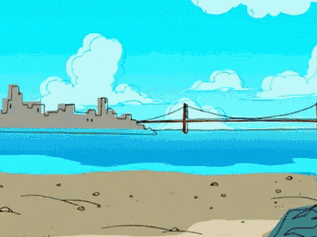 a cartoon of a girl wearing a helmet flying over a beach