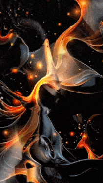 a painting of a dragon with flames coming out of its mouth on a black background