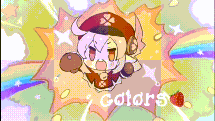 a cartoon of a girl flying through the air with a rainbow and a strawberry .