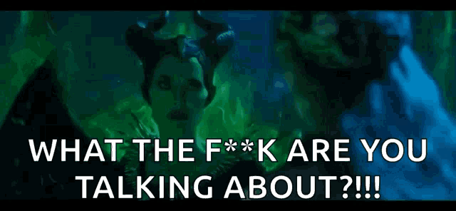 a picture of a woman with horns and the words " what the f ** k are you talking about !!! "