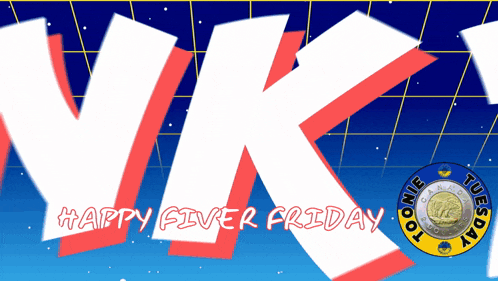 a poster that says happy fiver friday with a canadian coin