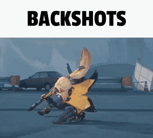 a screenshot of a video game with the words backshots on the top