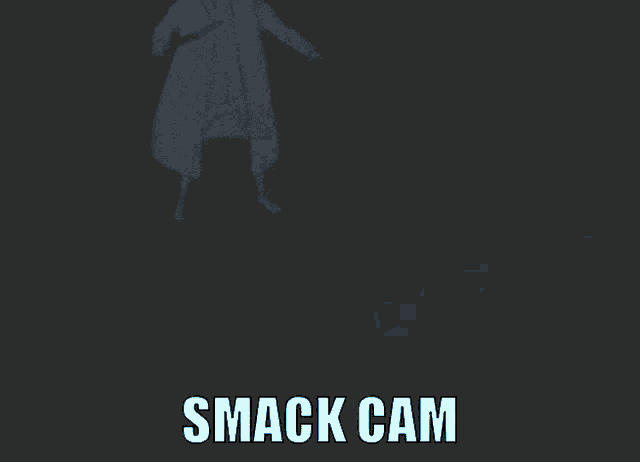 a dark background with the words smack cam written on it