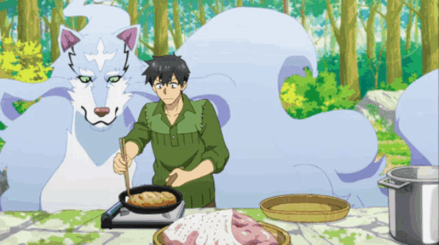 Campfire Cooking In Another World With My Absurd Skill Anime GIF - Campfire Cooking In Another World With My Absurd Skill Anime Wolf GIFs