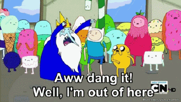 Aw GIF - Ice King Adventure Time Im Out GIFs