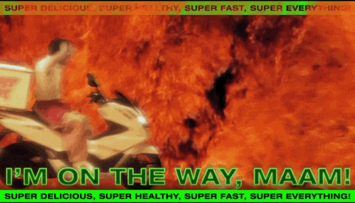 a poster that says i 'm on the way maam on it