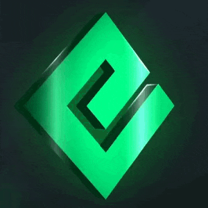 a green square with a letter l cut out of it