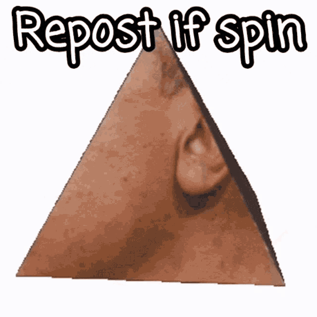 a picture of a pyramid with the words " repost if spin " on it