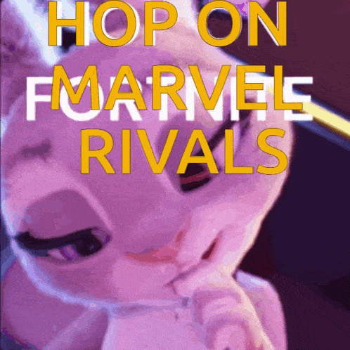 a picture of a cat with the words hop on fmarvel rivals