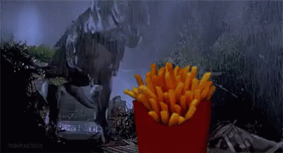 Dinosaur Fries GIF - Lunch Jurrasic Park Fries GIFs