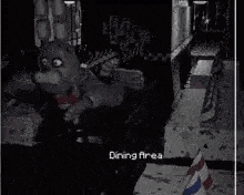 a black and white photo of bonnie the bunny from five nights at freddy 's .